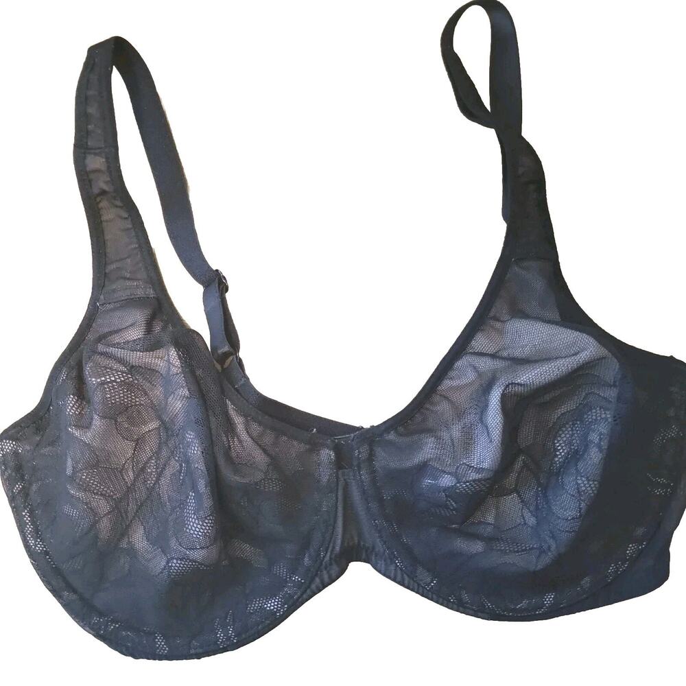 Wacoal 34DD Black Lace Underwire Bra Stark Beauty 855225